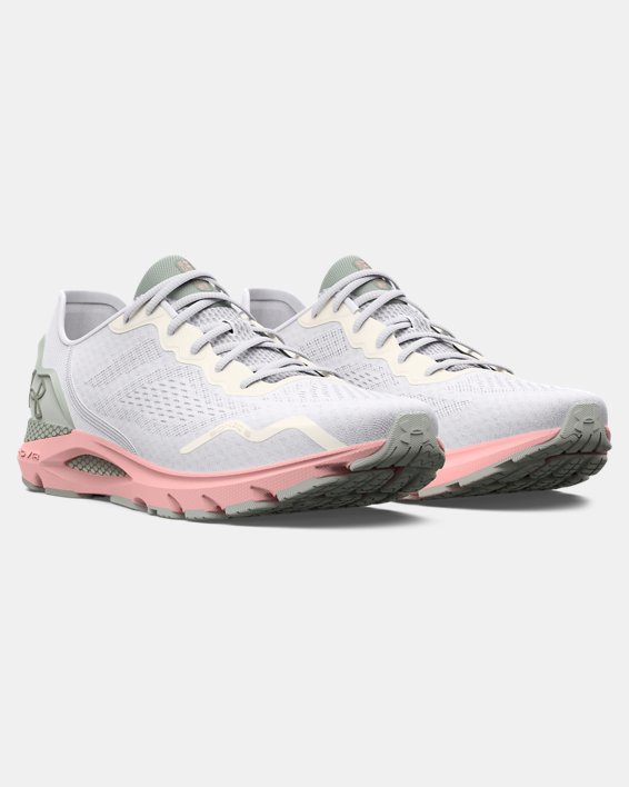 Women's UA HOVR™ Sonic 6 Running Shoes in White image number 3